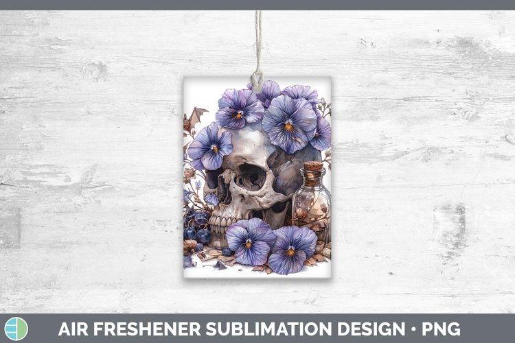 GorgeousSkull Flowers 01 Air Freshener design.