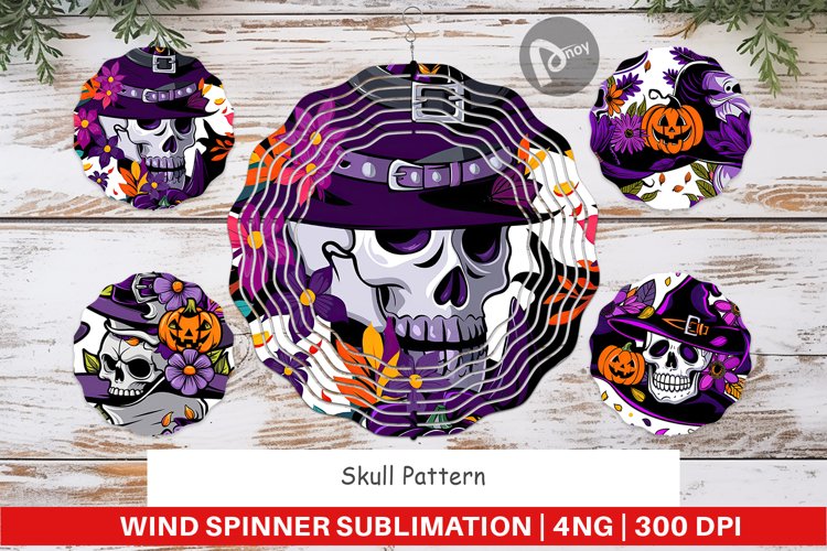 Wind Spinner Skull Pattern