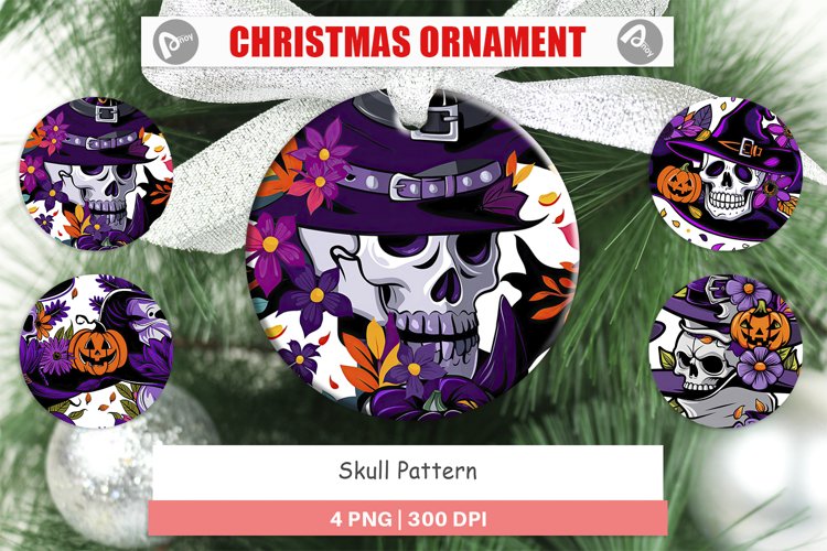 Christmas Ornaments Skull Pattern