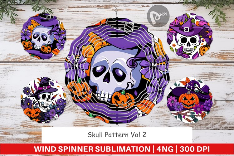 Wind Spinner Skull Pattern