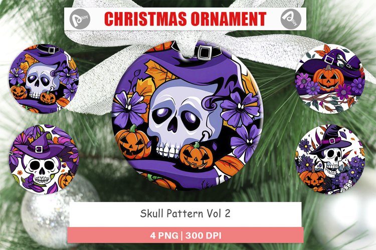 Christmas Ornaments Skull Pattern