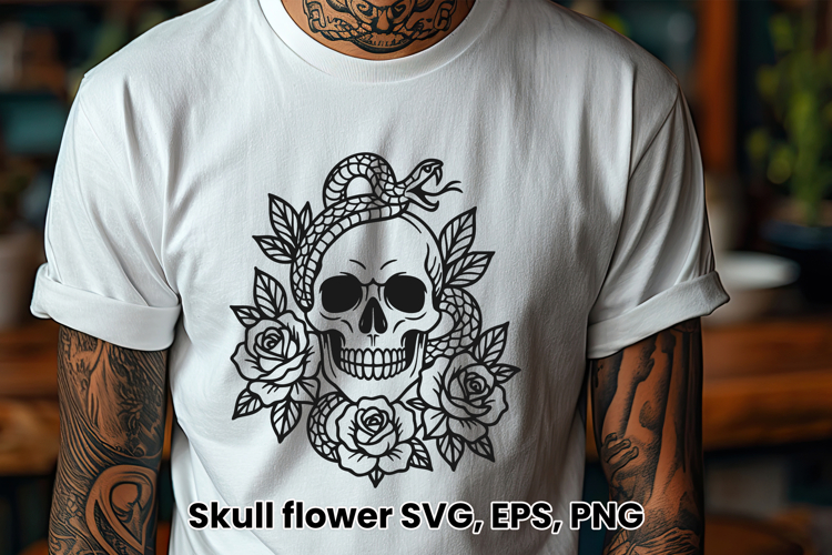 Floral Skull Svg Image 5