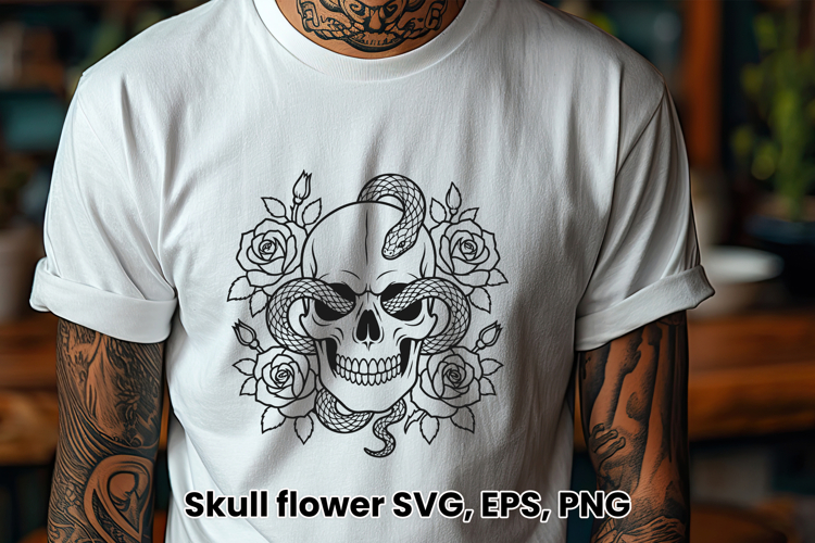 Floral Skull Svg Image 2