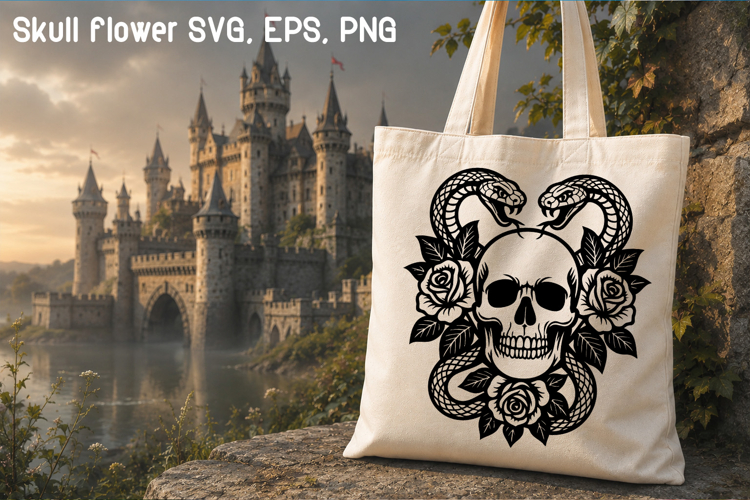 Floral Skull SVGs