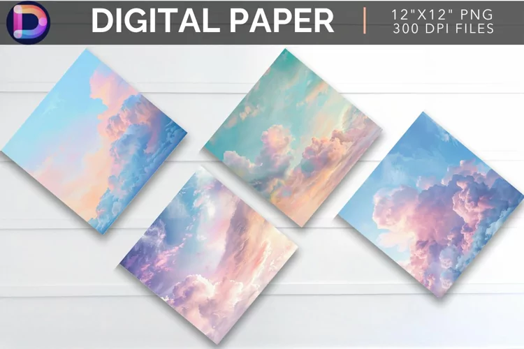 Sky And Cloud Digital Paper