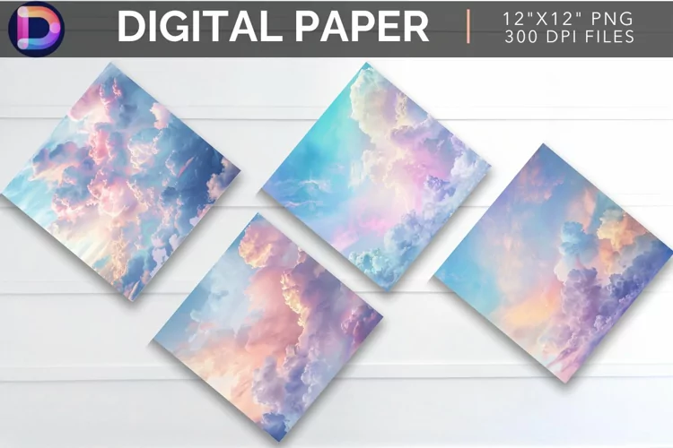 Sky And Cloud Digital Paper