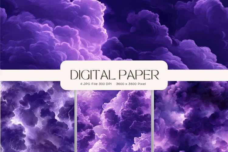 Sky Cloud Background Digital Paper Wallpaper_1