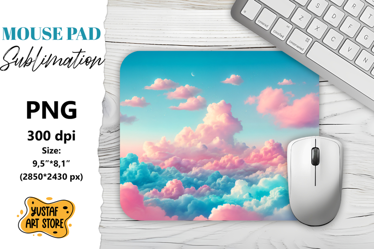 Dreamy Sky mouse pad sublimation.