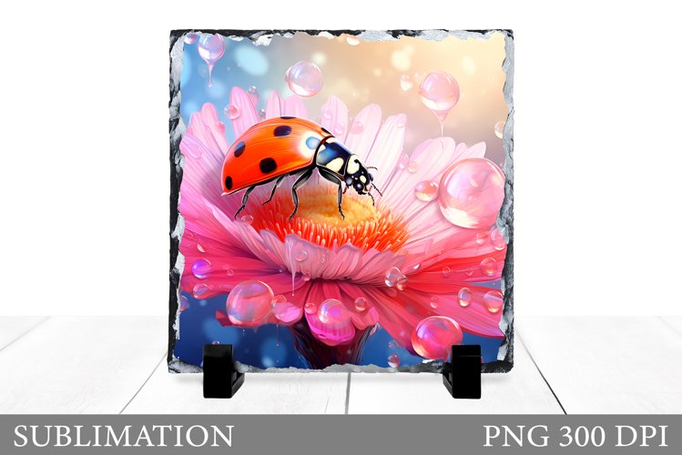 Ladybug Slate Sublimation. Ladybug Sublimation