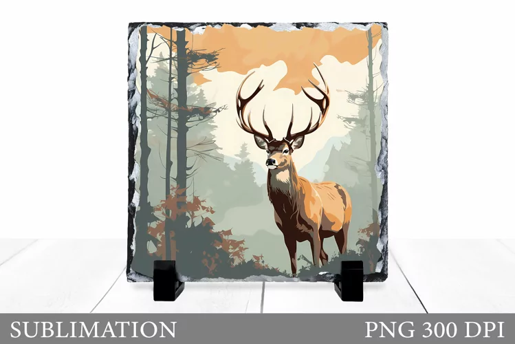 Deer Slate Sublimation. Deer Sublimation