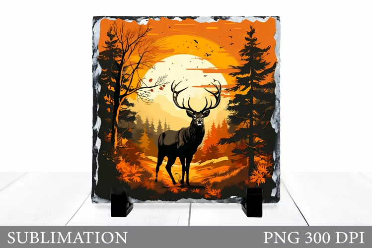 Deer Sublimation. Deer Slate Sublimation