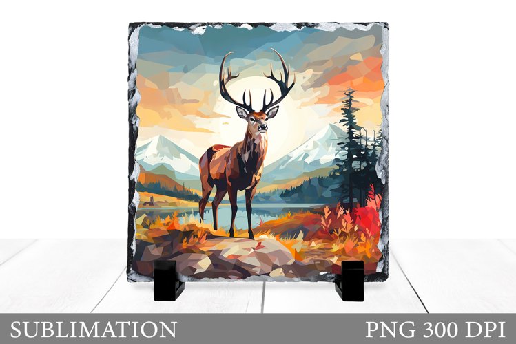 Deer Sublimation. Deer Slate Sublimation example image 1