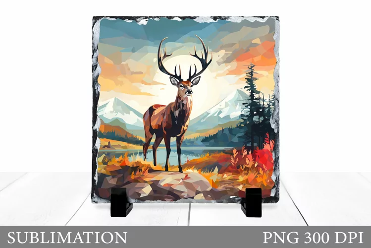 Deer Sublimation. Deer Slate Sublimation