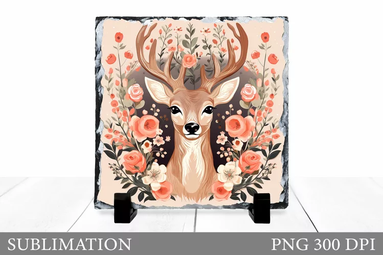 Deer Sublimation. Deer Slate Sublimation
