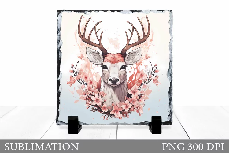 Deer Sublimation. Deer Slate Sublimation