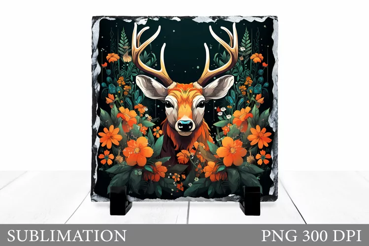 Deer Sublimation. Deer Slate Sublimation