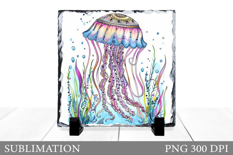 Jellyfish Slate Sublimation. Jellyfish Sublimation