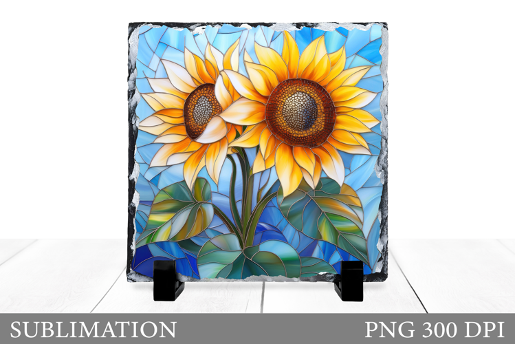 Sunflowers Sublimation. Sunflowers Slate Sublimation