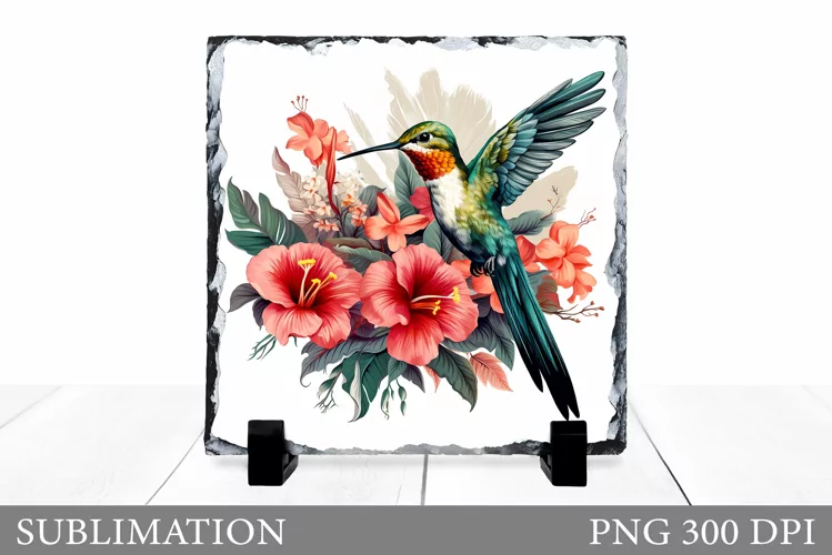 Hummingbird Sublimation. Bird Slate Sublimation