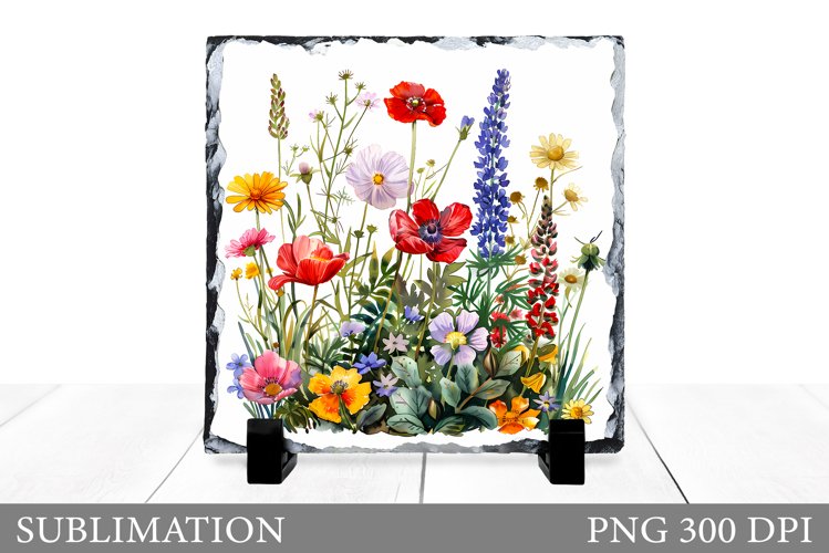 Wildflowers Slate Bag Sublimation. Wildflowers Sublimation example image 1