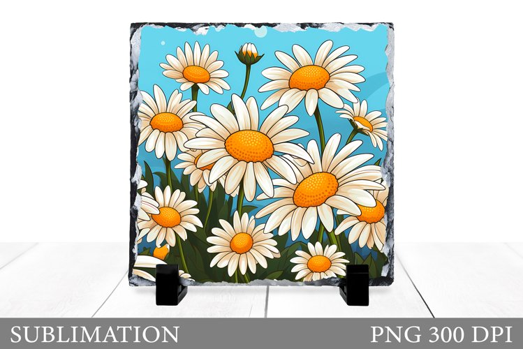 Daisy Flowers Sublimation. Flowers Slate Sublimation