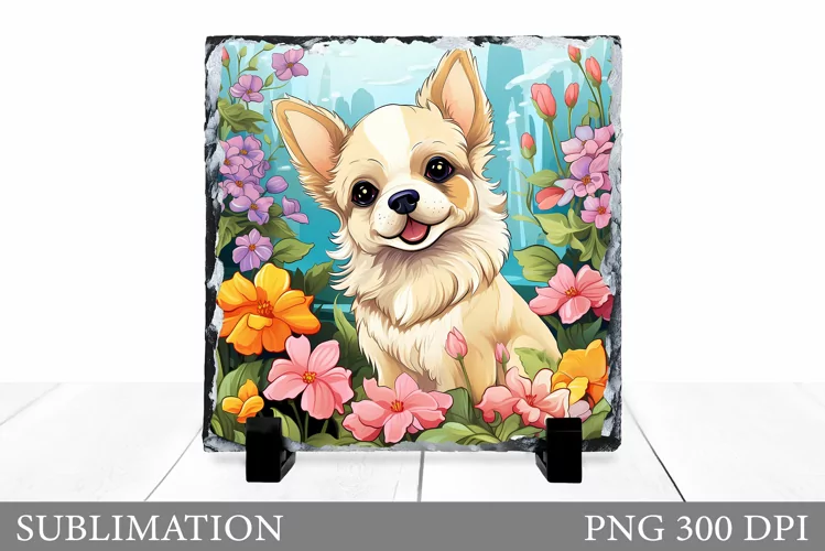 Cute Dog Sublimation. Dog Slate Sublimation