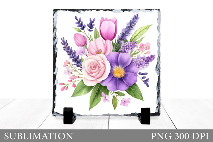 Flowers Sublimation. Flowers Slate Sublimation example image 1