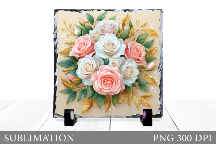 Roses Slate Design. Roses Sublimation