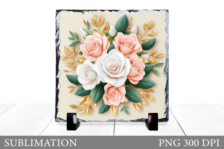 Roses Sublimation. Roses Slate Sublimation