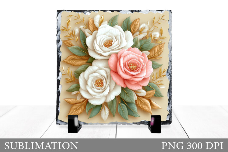 Roses Slate Design. Roses Sublimation example image 1