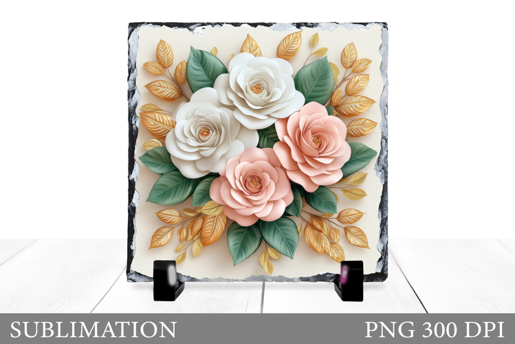Roses Slate Design. Roses Sublimation