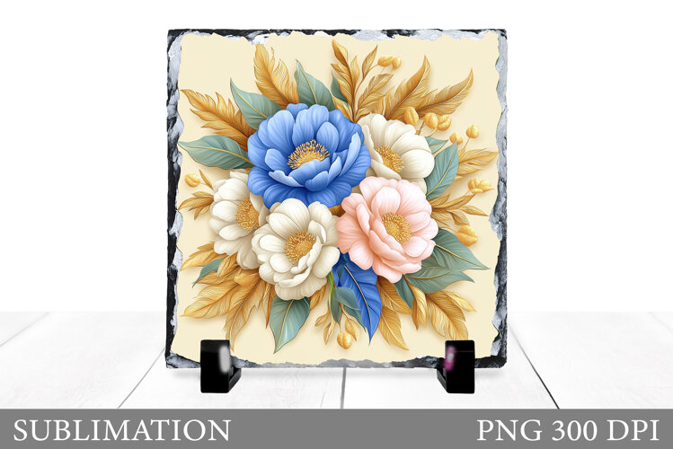 Flowers Sublimation. Flowers Slate Sublimation example image 1