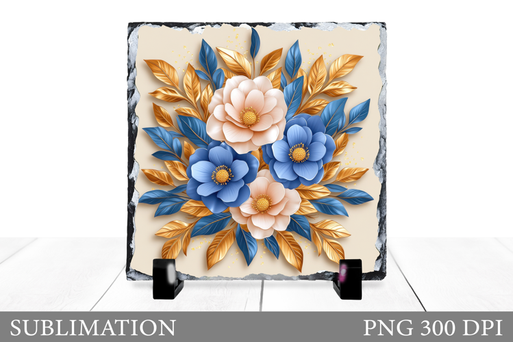Flowers Sublimation. Flowers Slate Sublimation