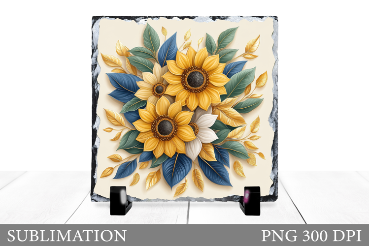Sunflowers Sublimation. Sunflowers Slate Sublimation