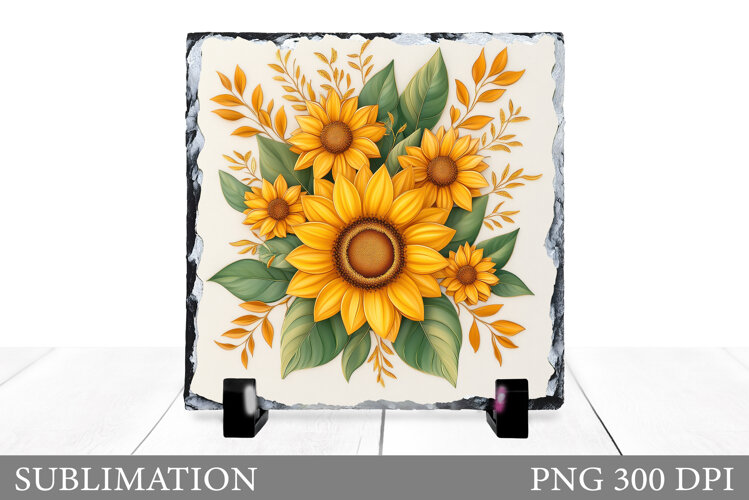 Sunflowers Sublimation. Sunflowers Slate Sublimation example image 1