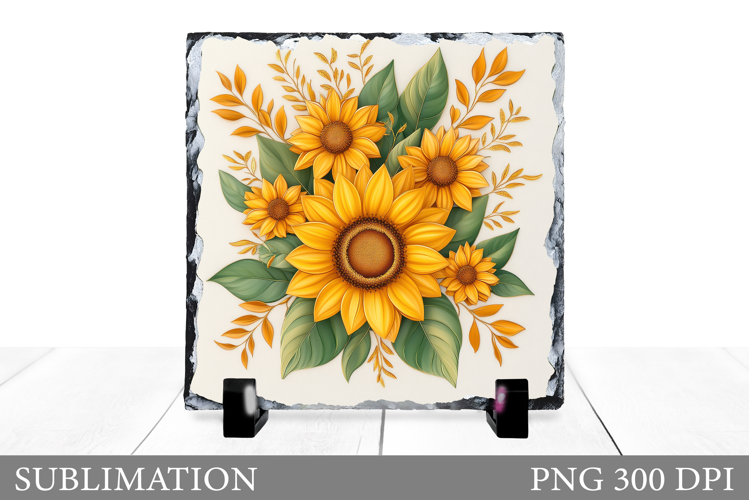 Sunflowers Sublimation. Sunflowers Slate Sublimation