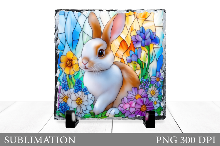 Cute Bunny Sublimation. Bunny Slate Sublimation