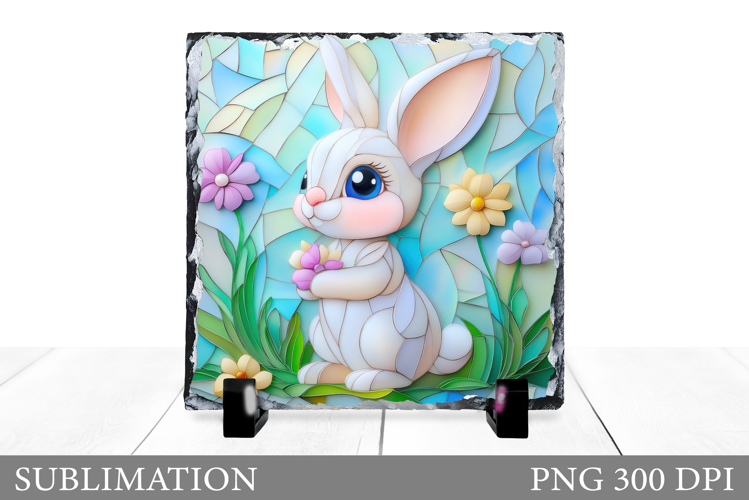 Cute Bunny Sublimation. Bunny Slate Sublimation