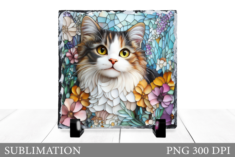Cute Cat Sublimation. Cat Slate Sublimation