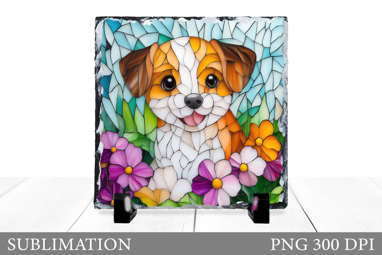 Dog Sublimation. Cute Dog Slate Sublimation