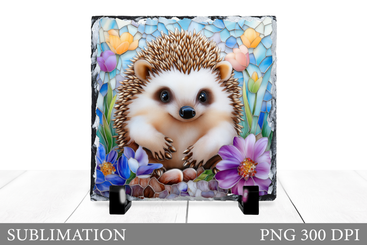 Cute Hedgehog Sublimation. Hedgehog Slate Design