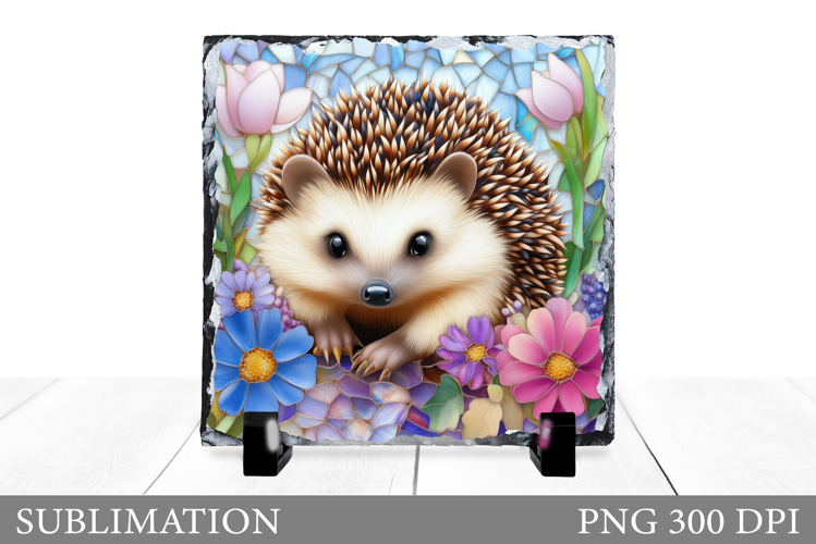 Cute Hedgehog Sublimation. Hedgehog Slate Design