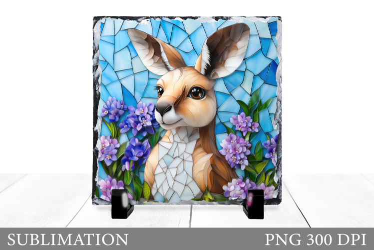 Cute Kangaroo Sublimation. Kangaroo Slate Design