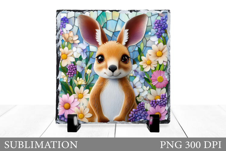 Cute Kangaroo Sublimation. Kangaroo Slate Design