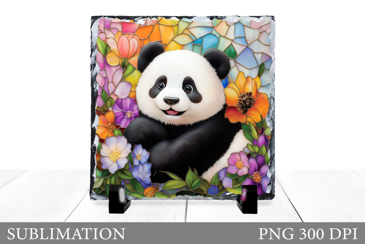 Panda Sublimation. Cute Panda Slate Sublimation