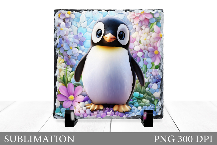 Cute Penguin Slate Design. Penguin Sublimation