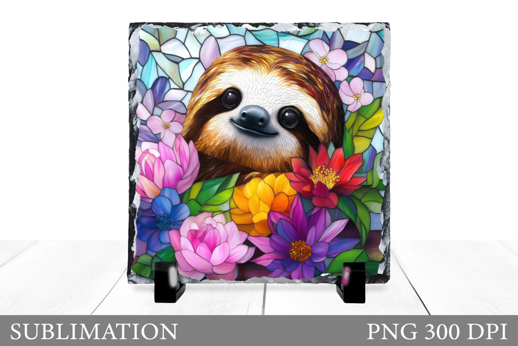 Cute Sloth Sublimation. Sloth Slate Sublimation