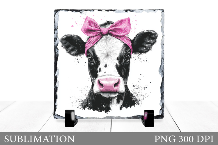 Cute Cow Sublimation. Cow Slate Sublimation