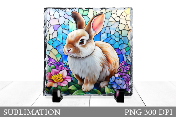 Cute Bunny Sublimation. Cute Bunny Slate Design