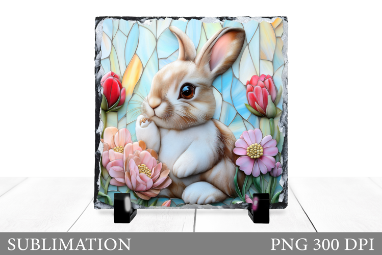 Cute Bunny Sublimation. Bunny Slate Sublimation